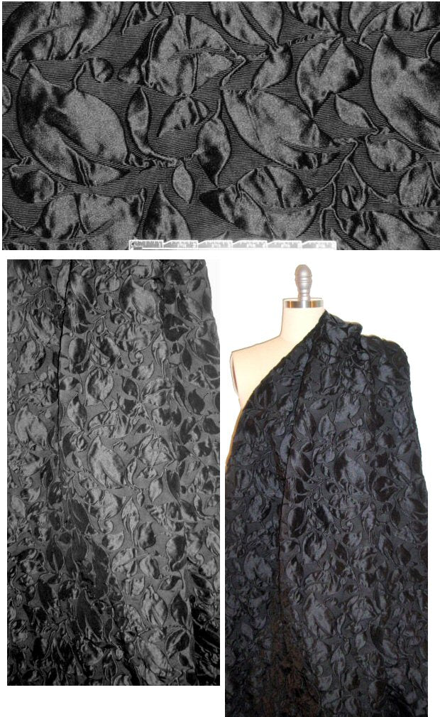 Marc Jac0bs leaf-textured cloque' brocade - black