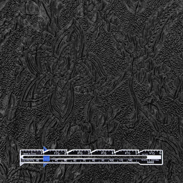 M. Lhui11ier textured matelasse' flower brocade - black .875 yds