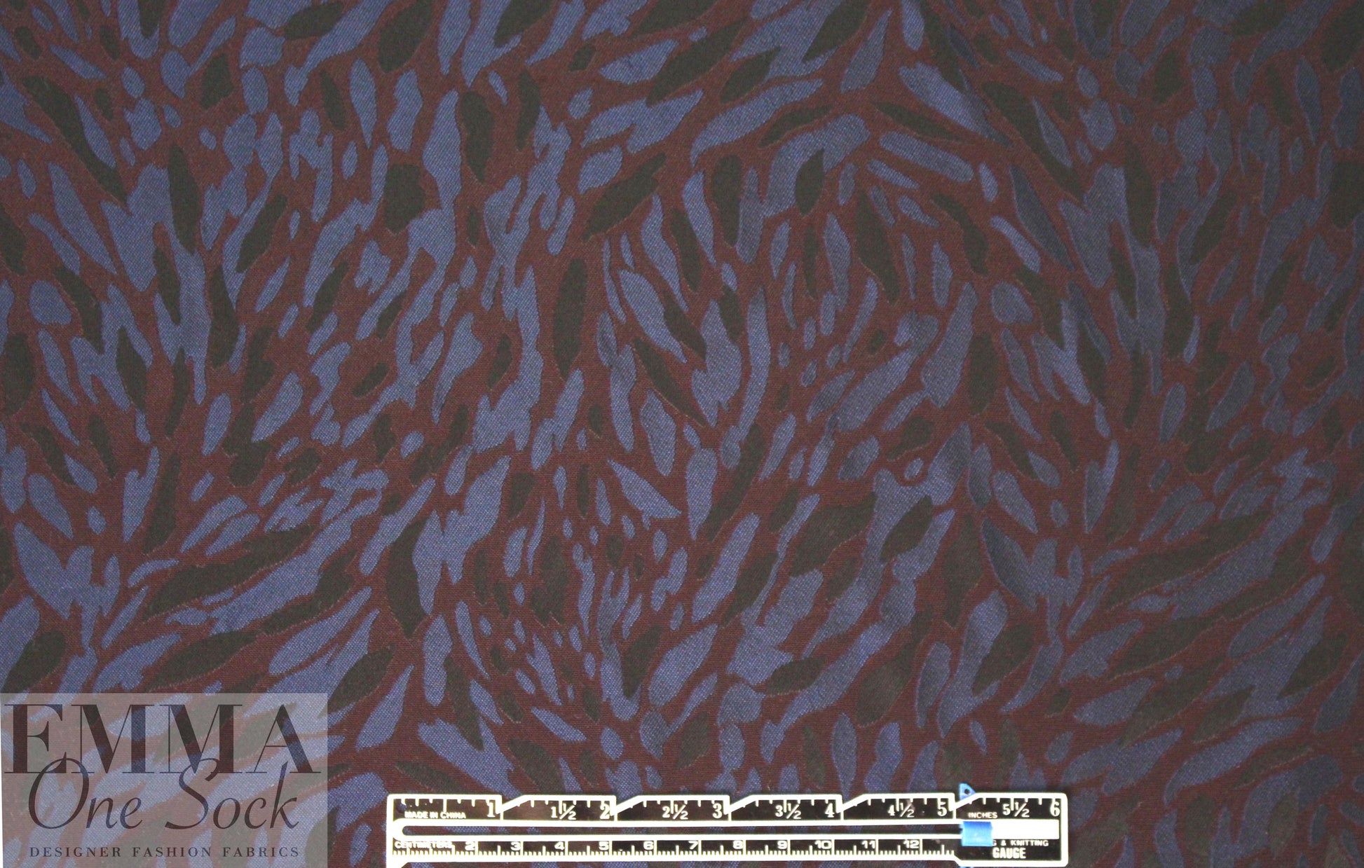 3.1 Phi11ip Lim animal jacquard brocade - raisin/navy 1.5 yds