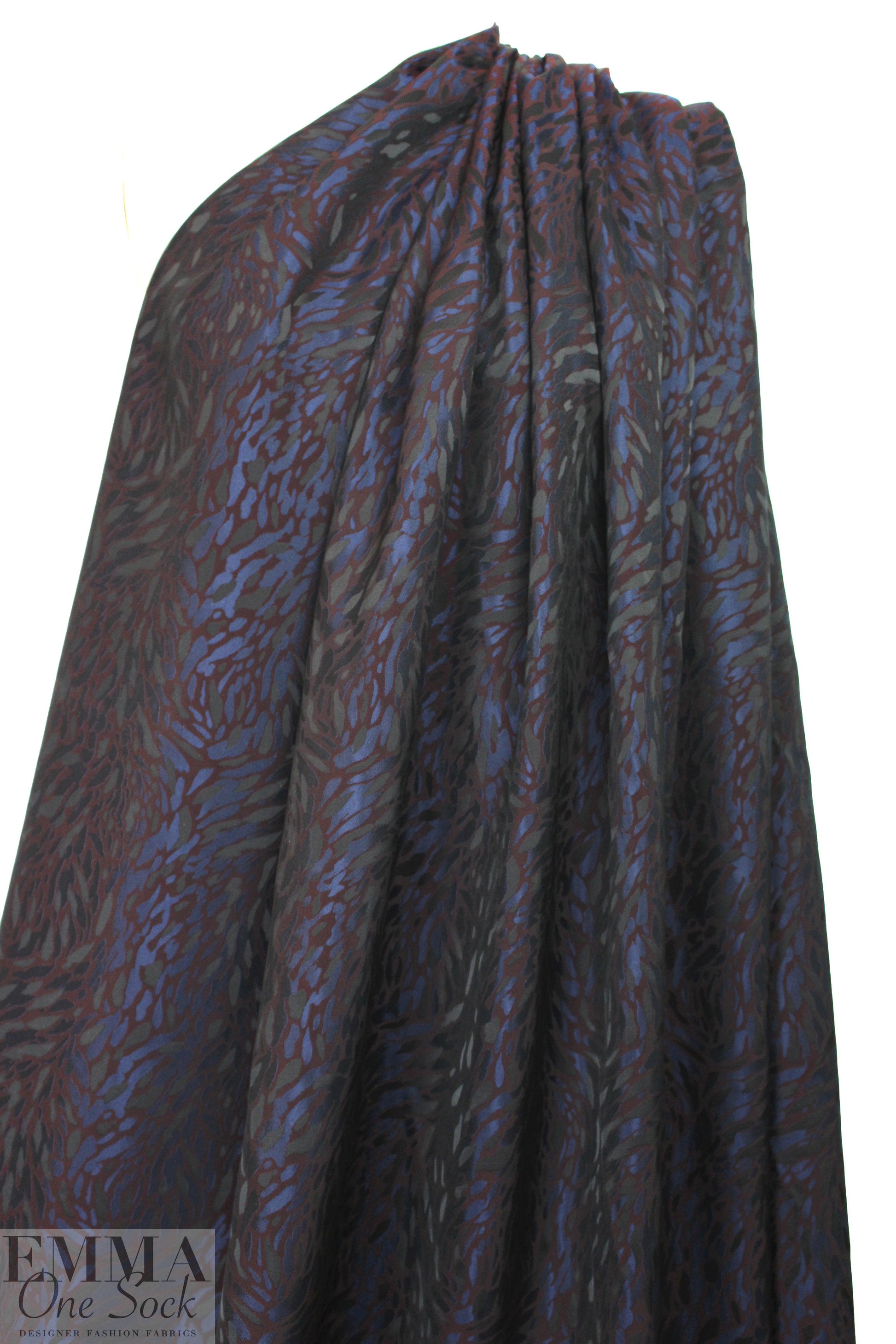 3.1 Phi11ip Lim animal jacquard brocade - raisin/navy 1.5 yds