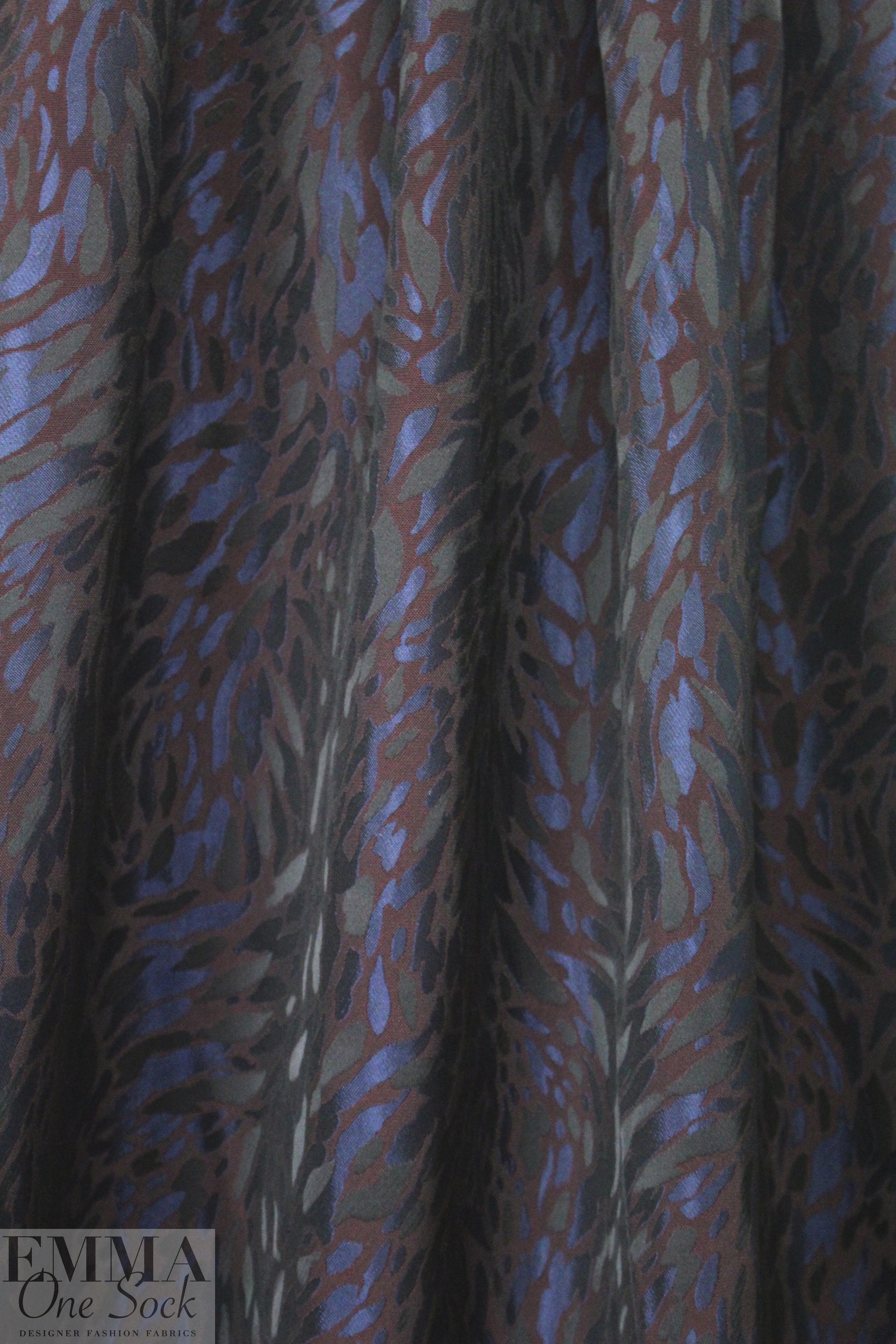 3.1 Phi11ip Lim animal jacquard brocade - raisin/navy 1.5 yds