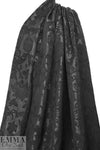 NY designer black on black floral jacquard brocade