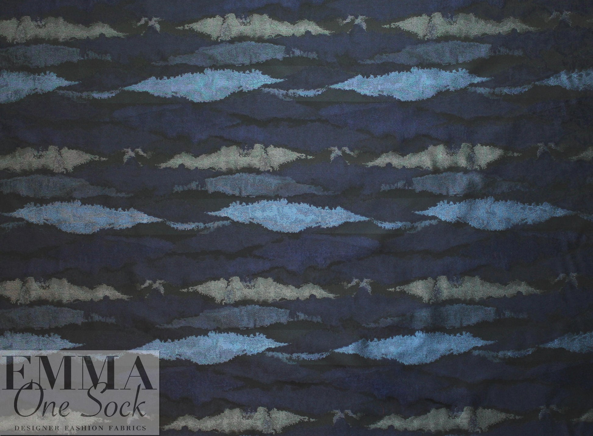 Italian nocturnal waves jacquard brocade 1 yard