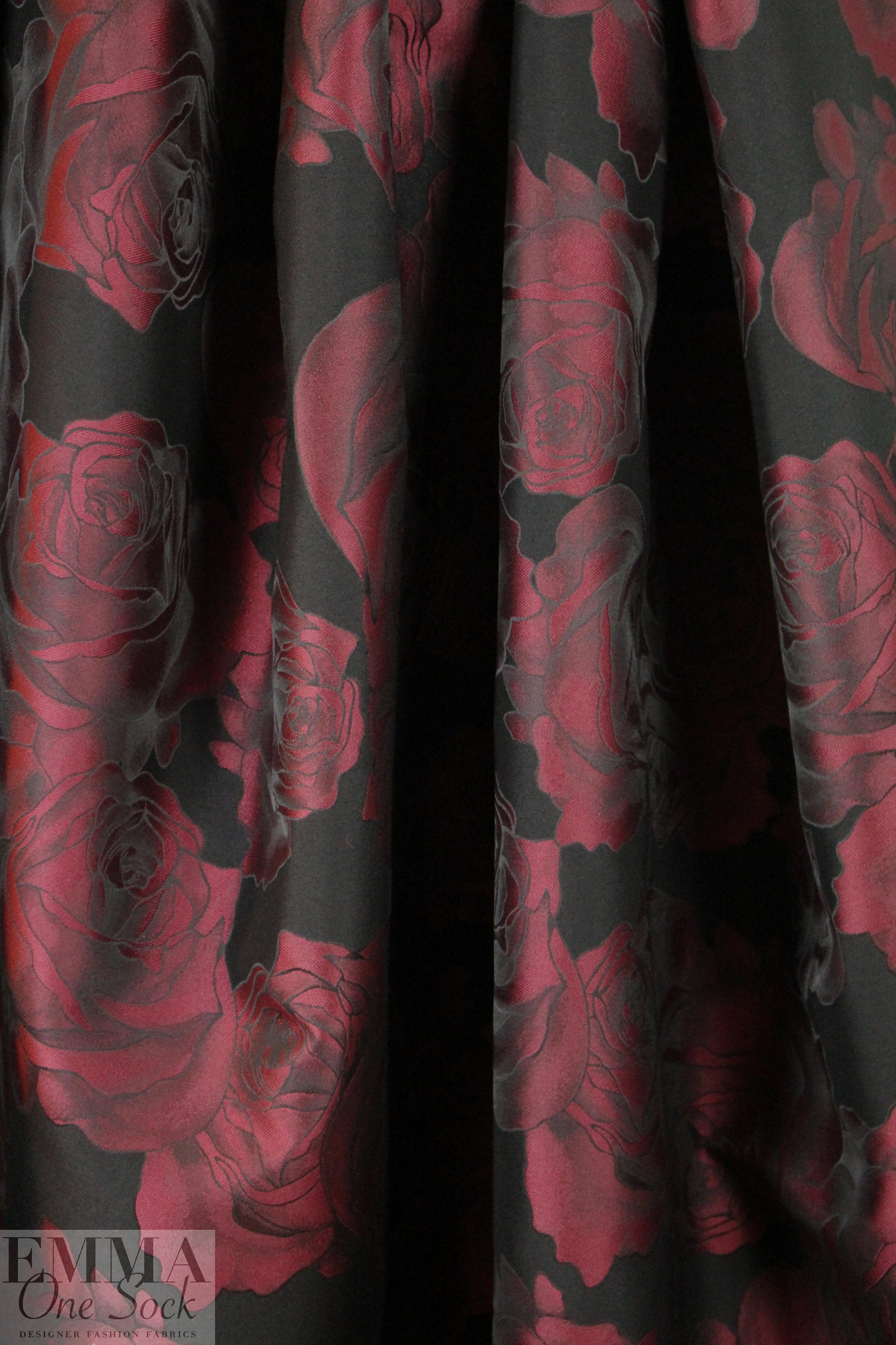 NY designer nocturnal rose brocade