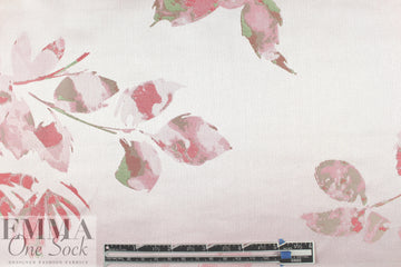 NY designer coral tones floral jacquard brocade