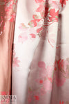 NY designer coral tones floral jacquard brocade