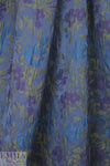 NY designer textured floral brocade - olive/navy/violet