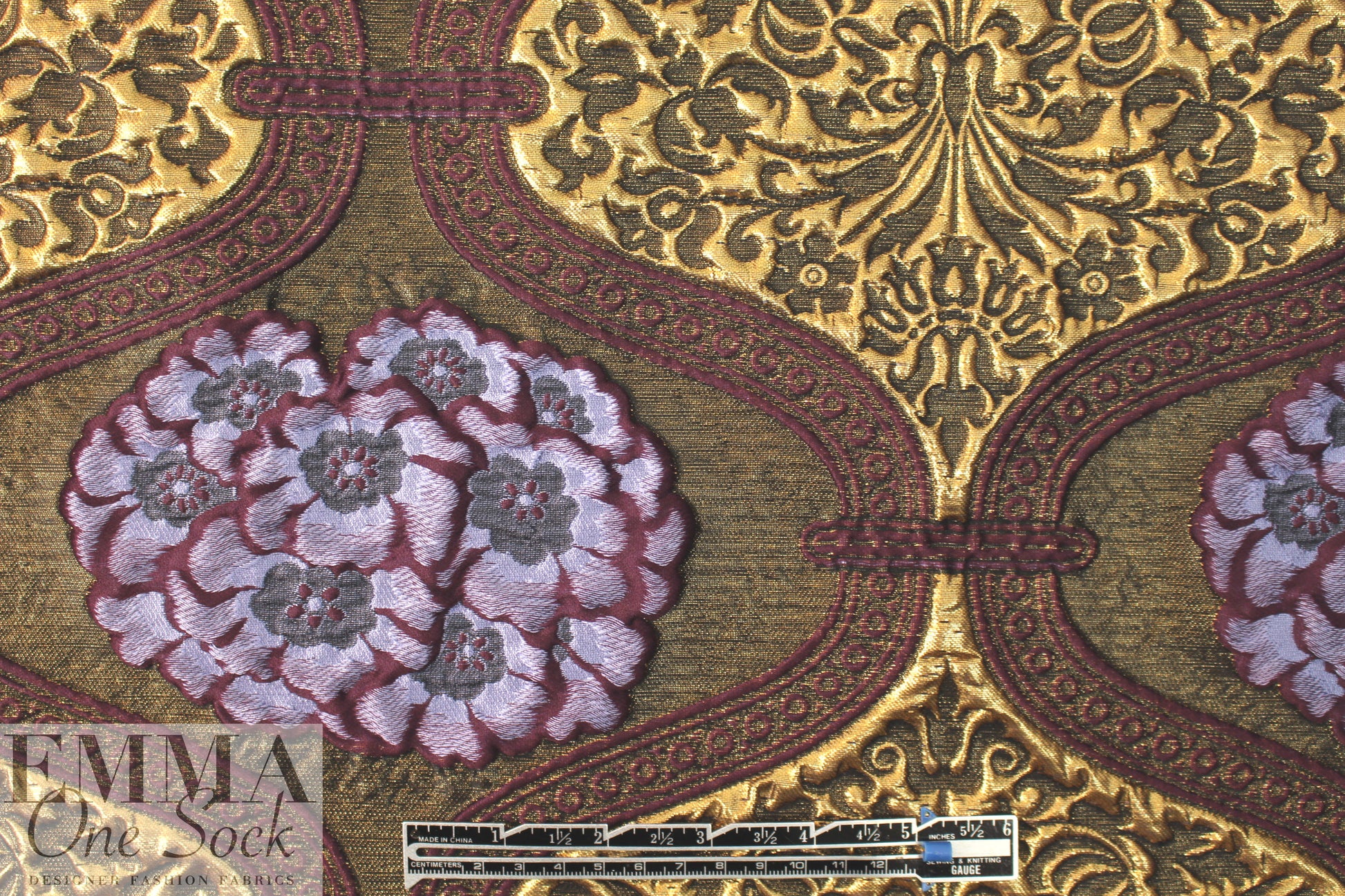 Italian hydrangea regal medallion matelasse' brocade