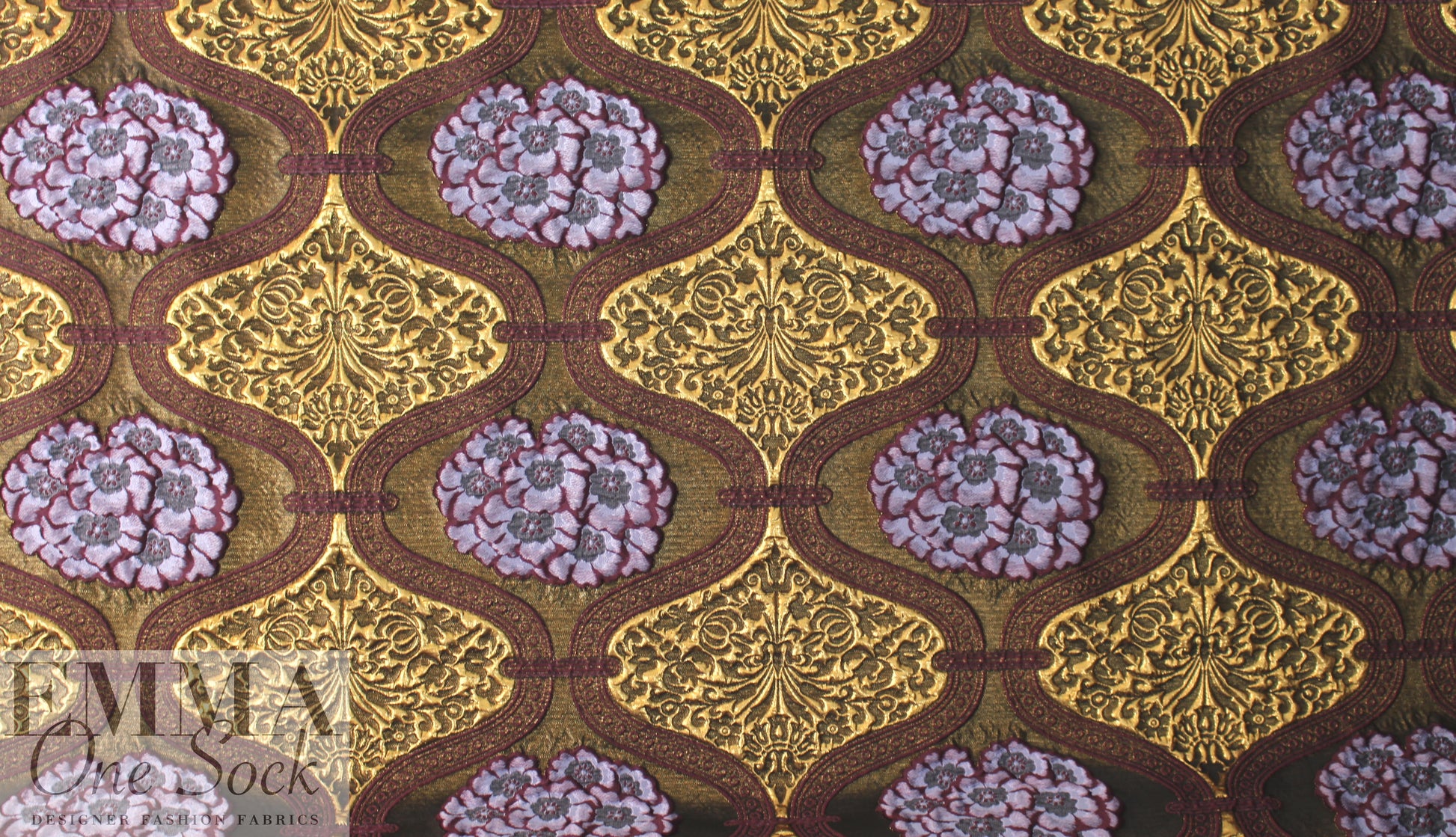 Italian hydrangea regal medallion matelasse' brocade
