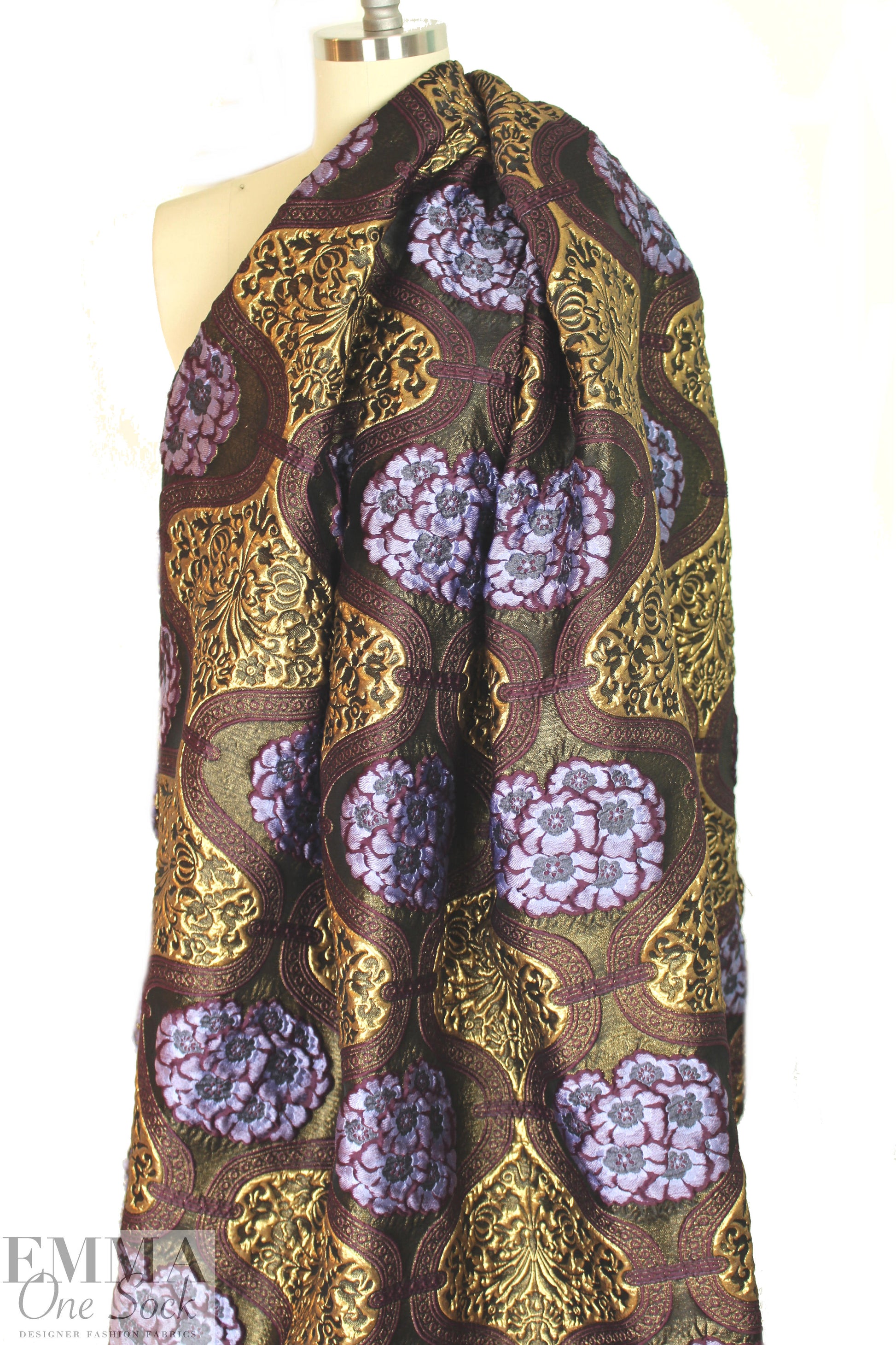Italian hydrangea regal medallion matelasse' brocade