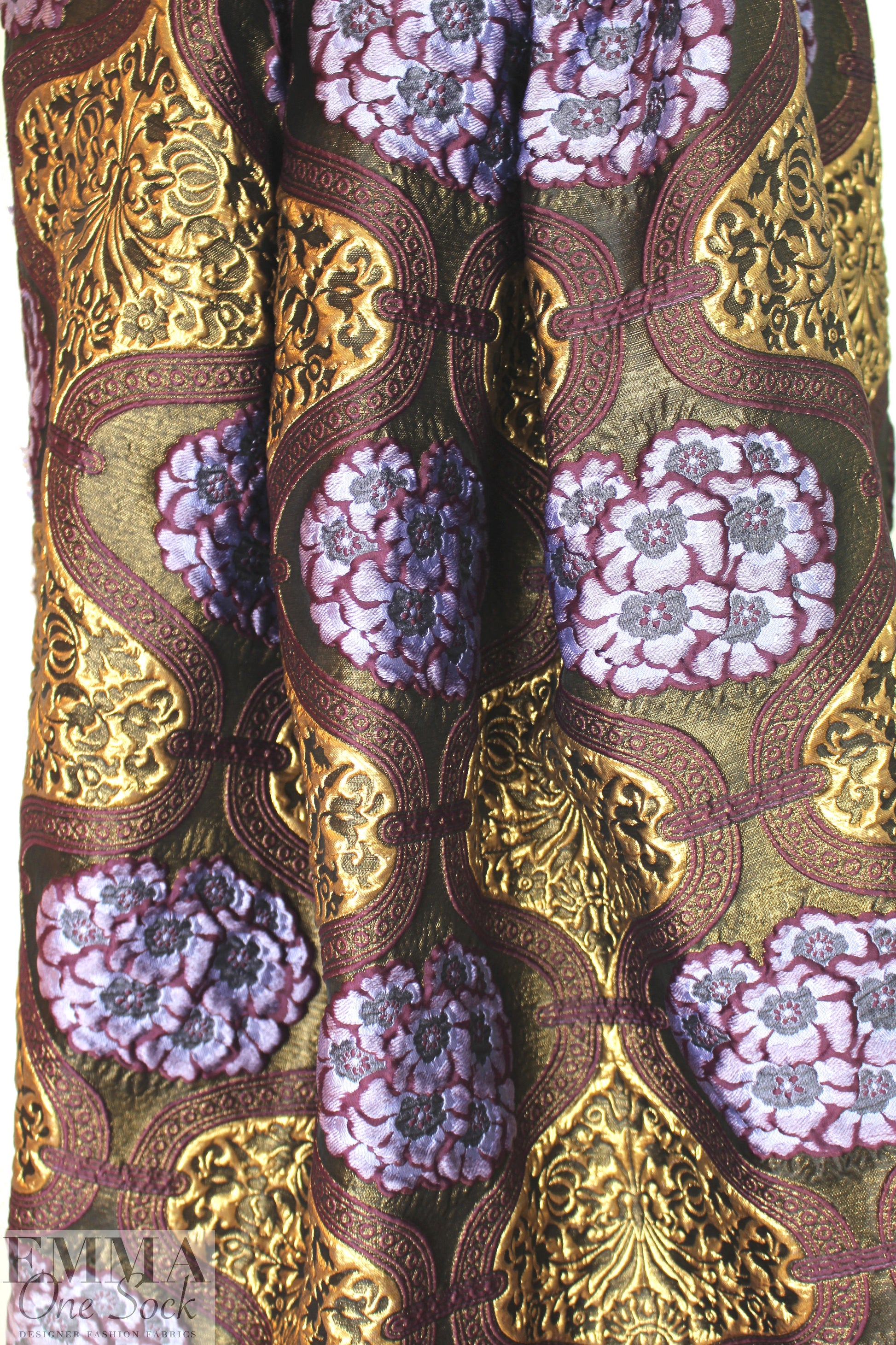 Italian hydrangea regal medallion matelasse' brocade