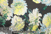 Italian floral brocade - emerald/silver/lemon