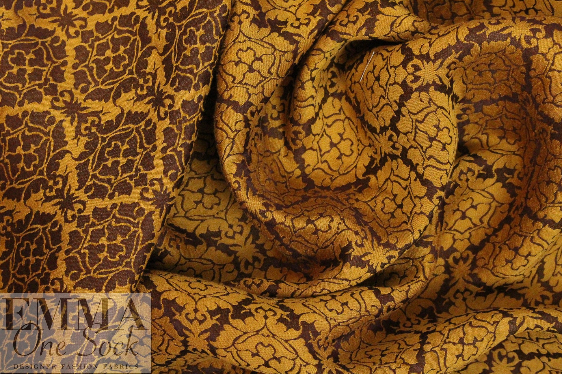 Italian fleur de lis cotton blend brocade