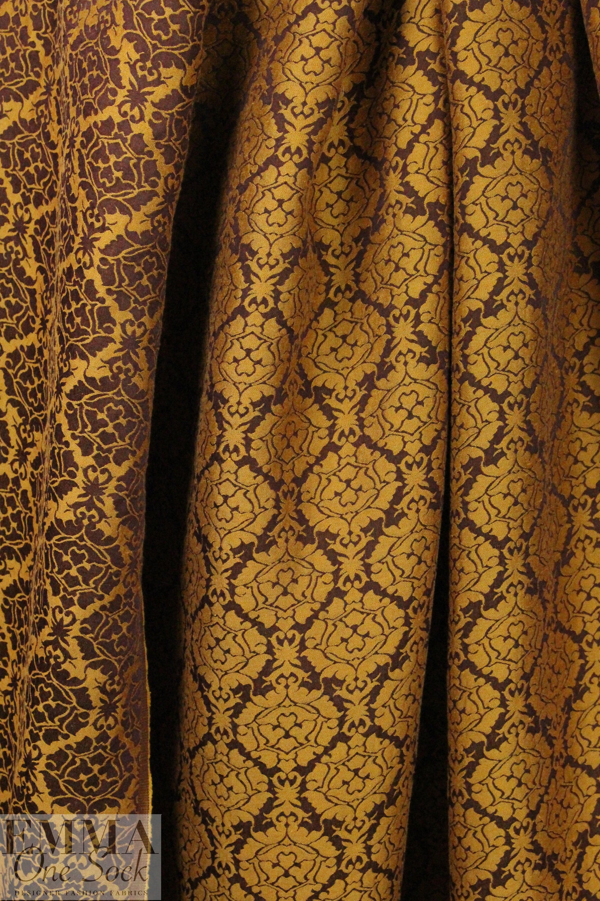 Italian fleur de lis cotton blend brocade