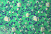 Italian kelly/navy textured floral brocade