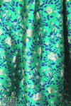 Italian kelly/navy textured floral brocade