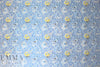 famous designer textured floral brocade - cornflower
