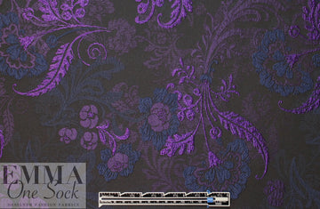Italian flowery nocturne jacquard brocade