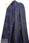 Italian flowery nocturne jacquard brocade