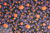 Italian iris/tangerine textured floral brocade