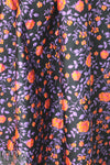 Italian iris/tangerine textured floral brocade