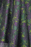 designer purple/green textured floral brocade