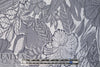 NY designer textured floral stretch brocade - slate/stone