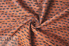 NY designer dashy graphic brocade - copper/sapphire