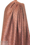 NY designer dashy graphic brocade - copper/sapphire