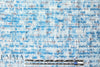 NY designer turquoise/silver metallic jacquard brocade