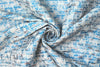 NY designer turquoise/silver metallic jacquard brocade 2.5 yd
