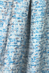 NY designer turquoise/silver metallic jacquard brocade 2.5 yd