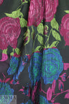 NY designer textured floral brocade - magenta/sapphire