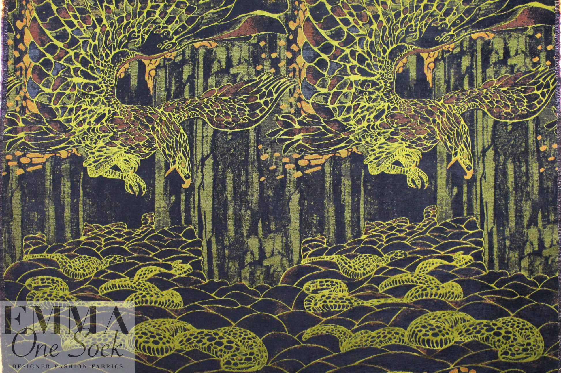 Rag & B0ne 'bird of prey' tapestry brocade - navy