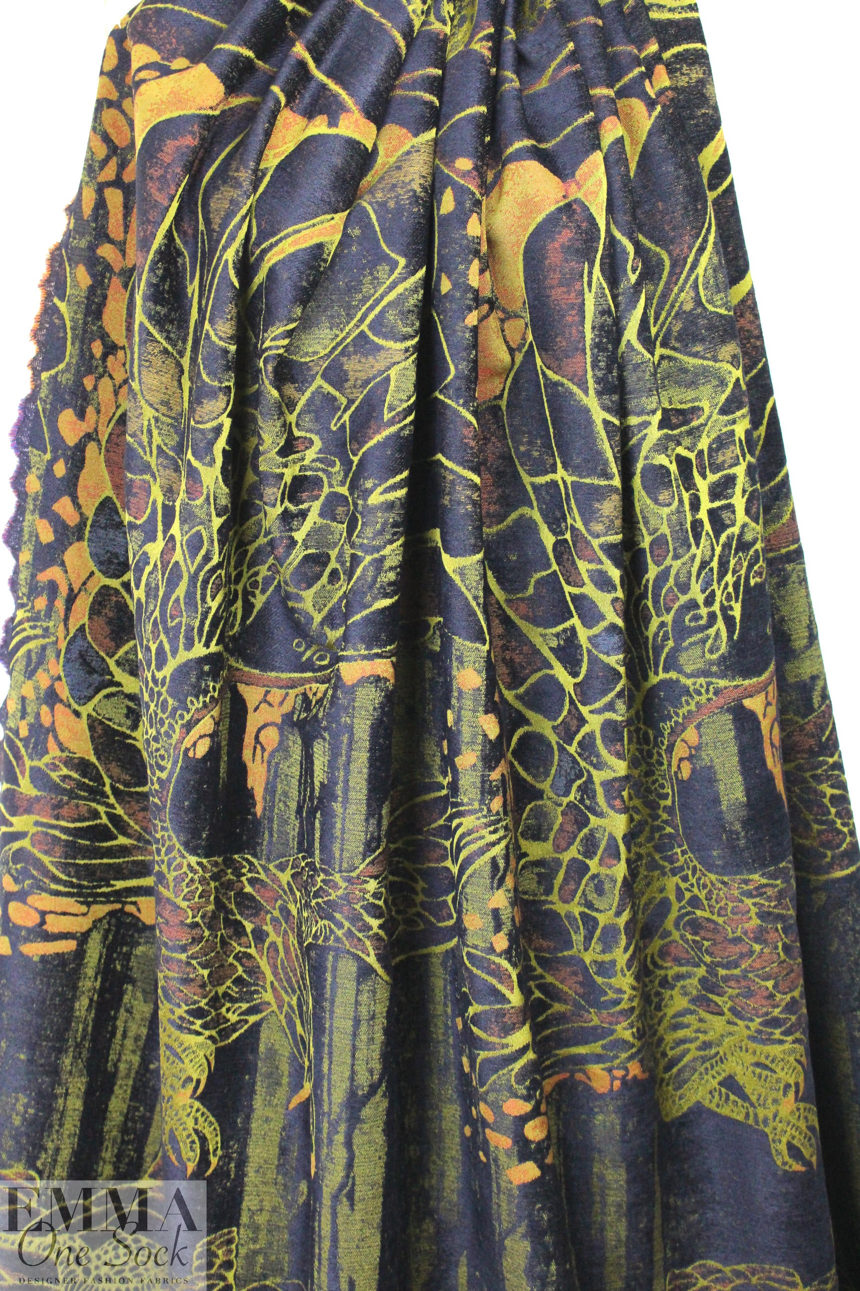 Rag & B0ne 'bird of prey' tapestry brocade - navy