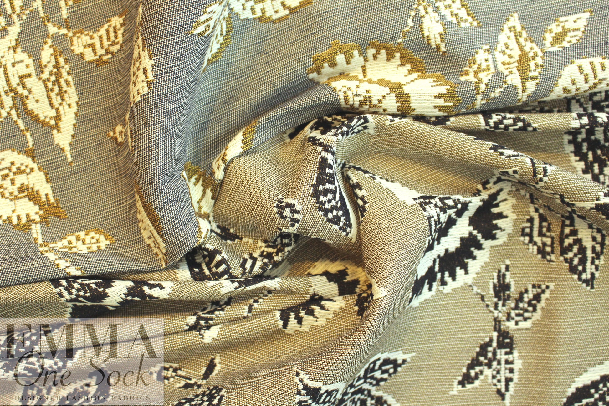 CA designer cotton blend floral tapestry brocade .75 yds
