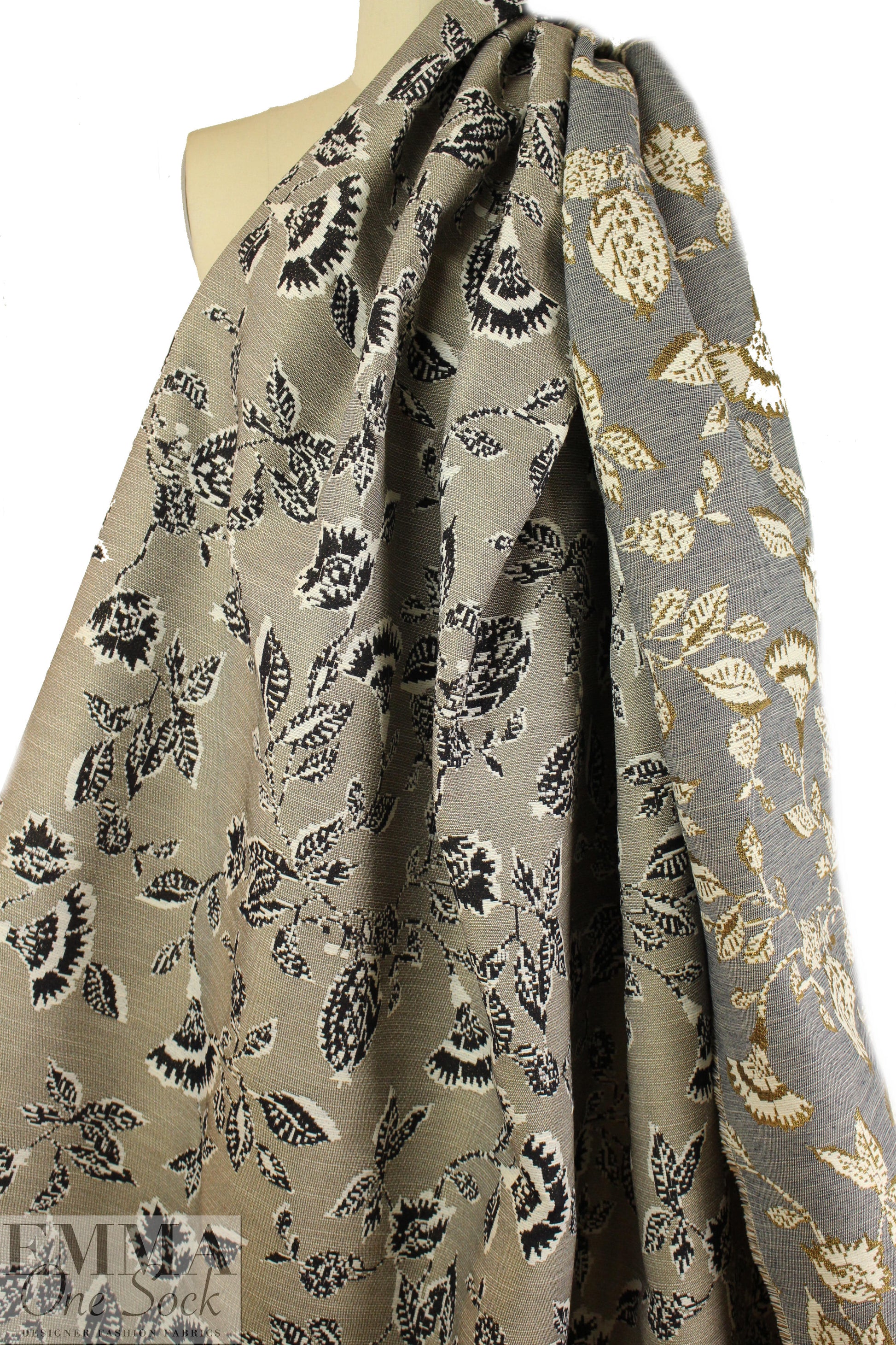 CA designer cotton blend floral tapestry brocade 2.25 yd