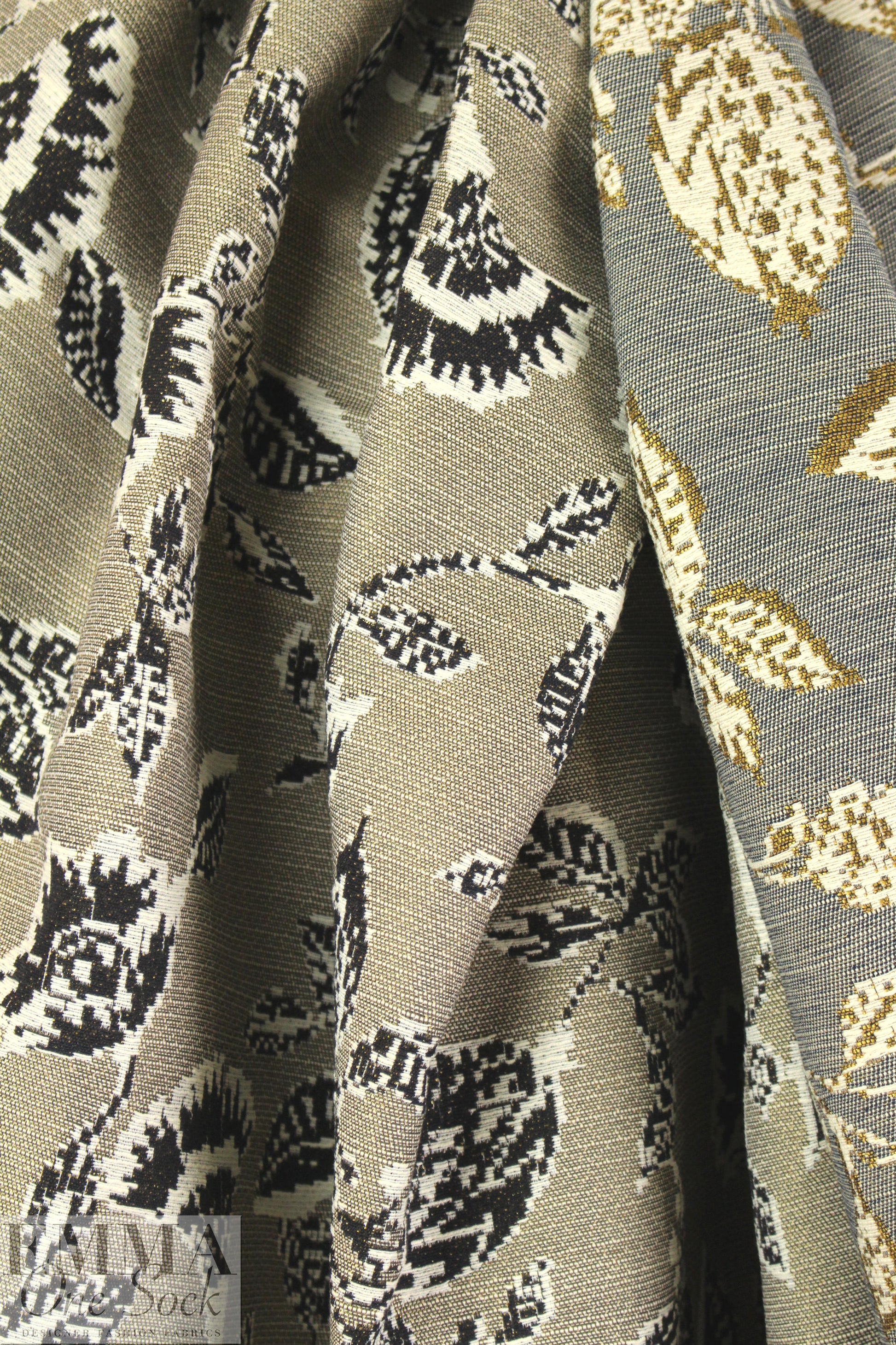 CA designer cotton blend floral tapestry brocade .75 yds