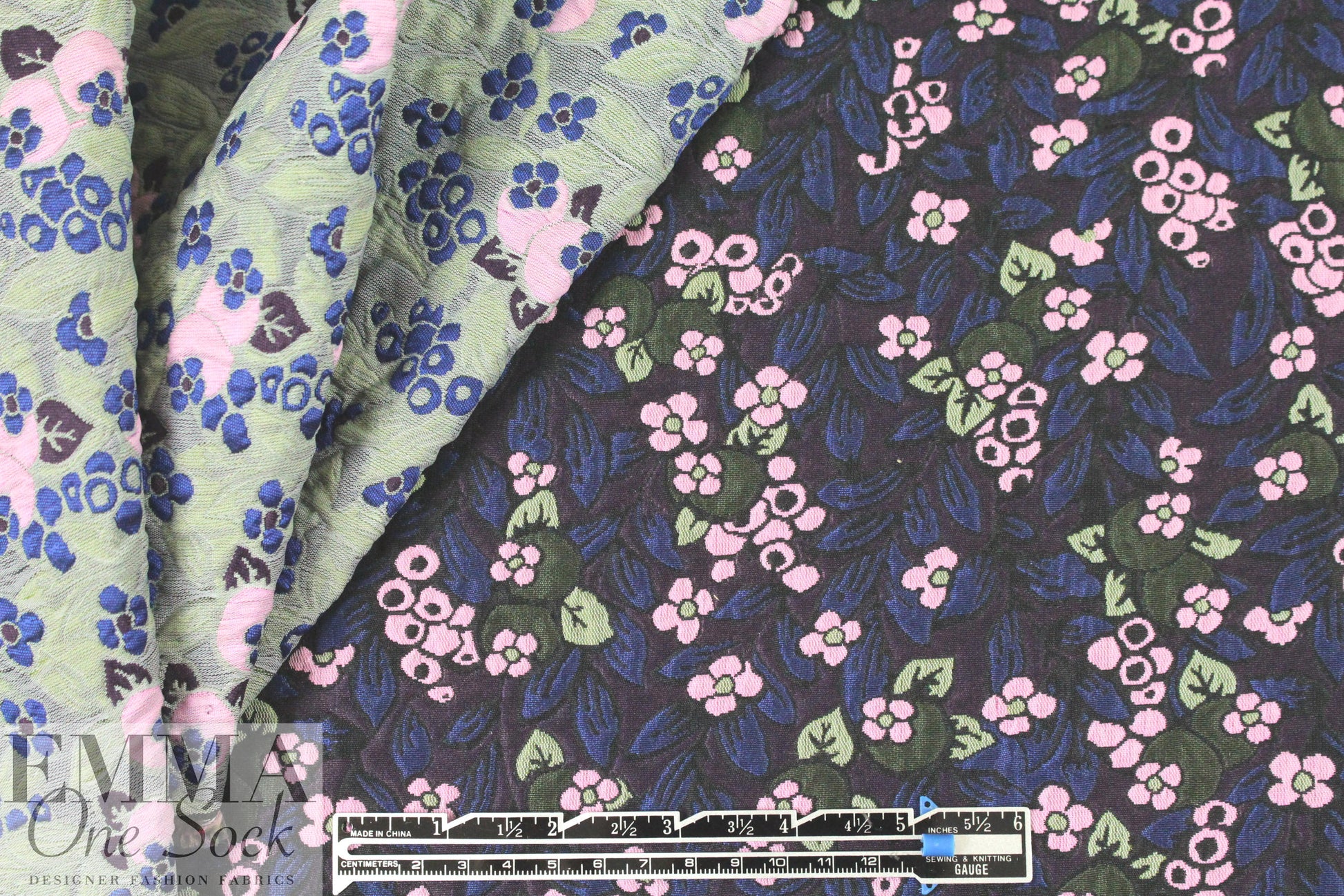 Rebecca Tayl0r berry jacquard brocade - blue/lilac 1.5 yd
