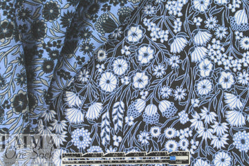 Rebecca Tayl0r floral jacquard brocade - blue sparkle