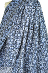 Rebecca Tayl0r floral jacquard brocade - blue sparkle .875 yds