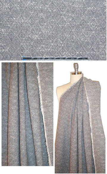 Rebecca Tayl0r textured jacquard - gray/winter white 1.875 yd