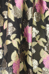 famous designer pink/gold floral jacquard brocade 1.375 yds