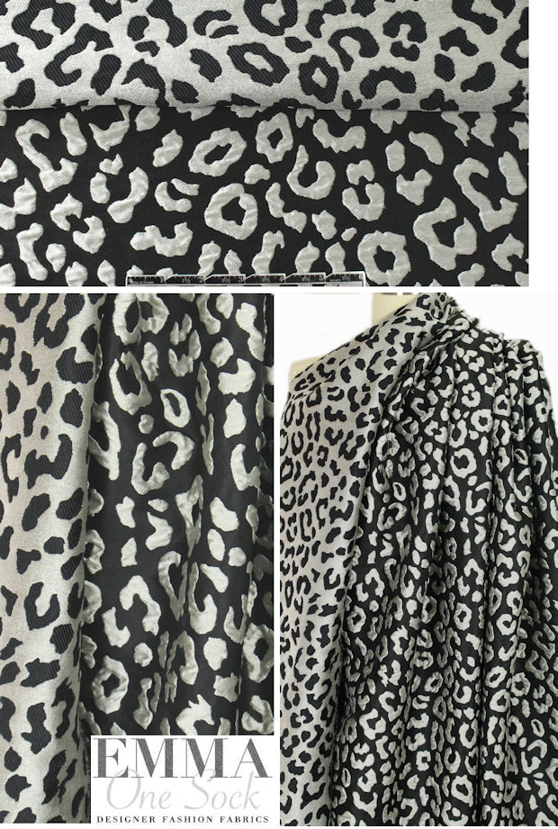 3.1 Phi11ip Lim reversible silver/black cheetah brocade