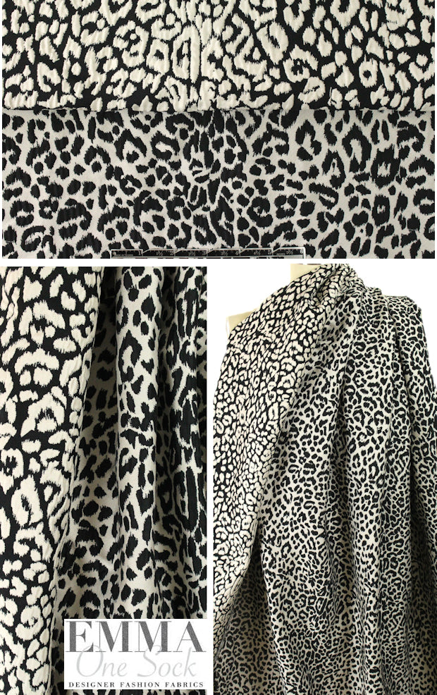 3.1 Phi11ip Lim reversible black/stone cheetah brocade .75 yds