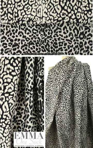 3.1 Phi11ip Lim reversible black/stone cheetah brocade .75 yds