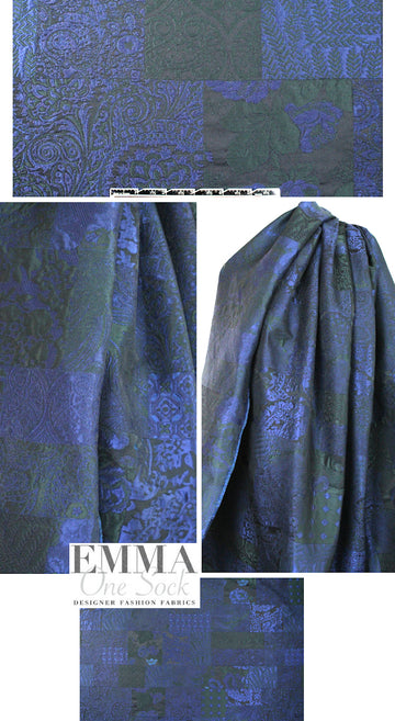 Tah@ri textured decorative patchwork brocade .75 yds