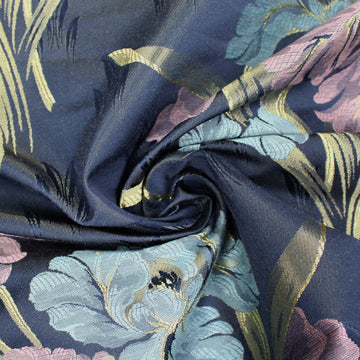 French 'midnight floral' tapestry brocade