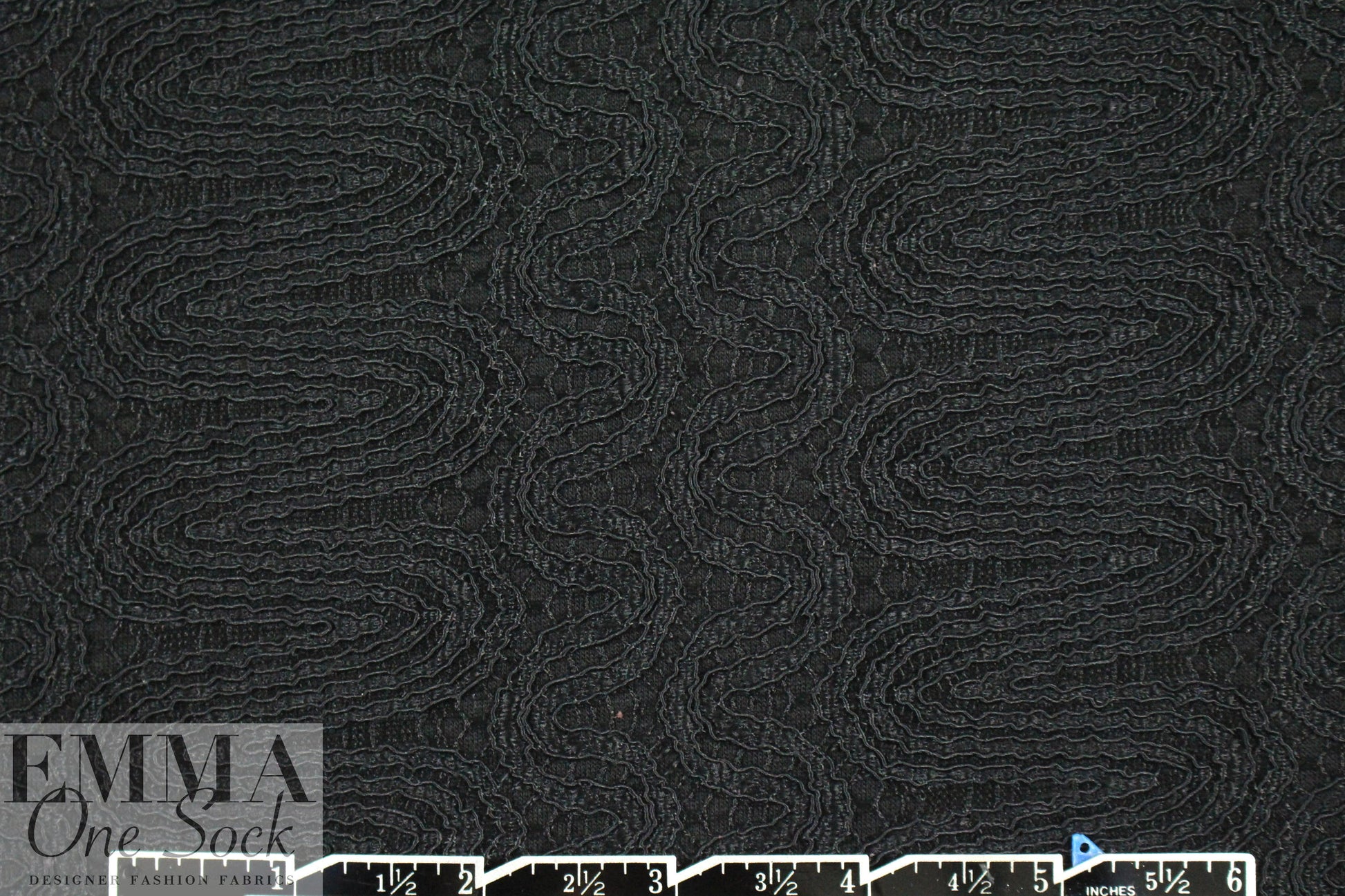 Trin@ Turk black on black corded lace with backing