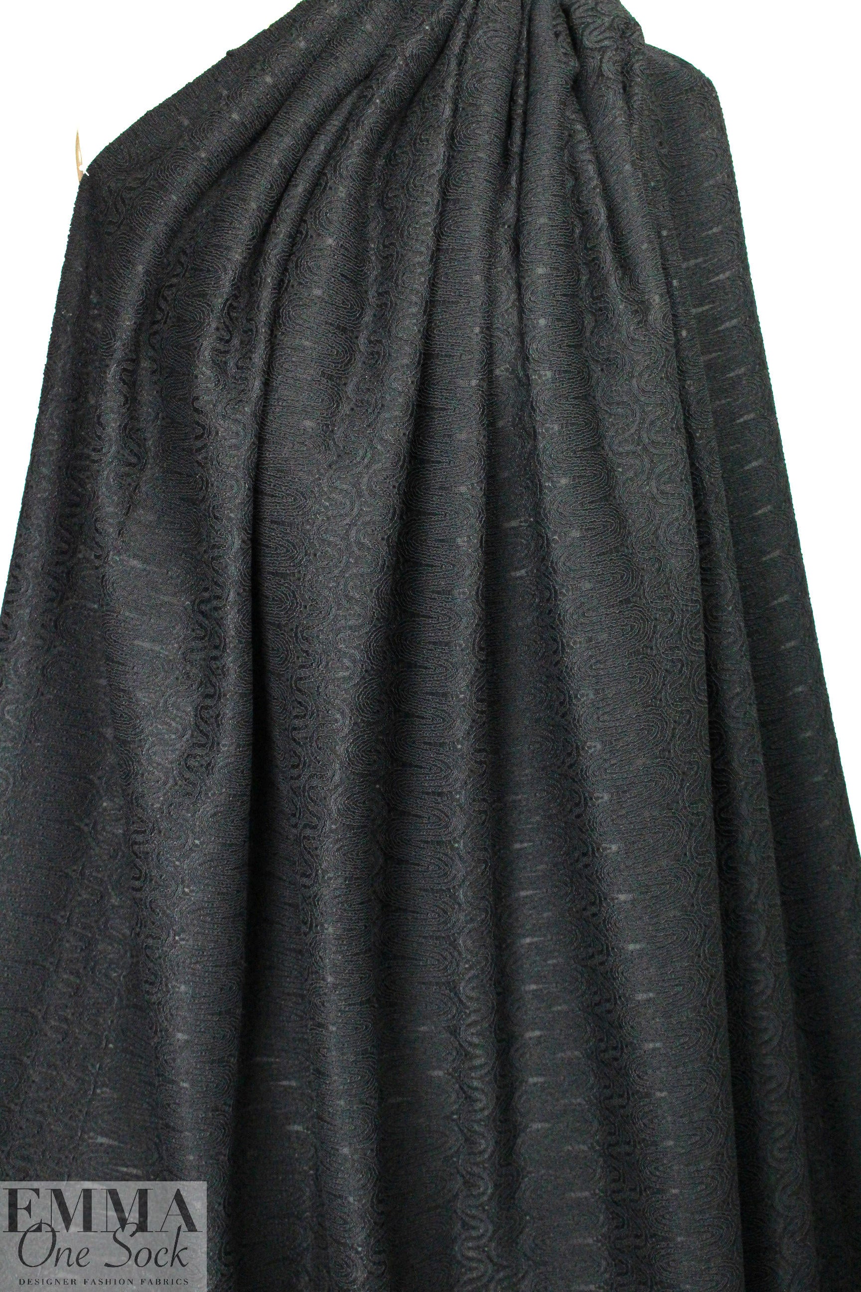 Trin@ Turk black on black corded lace with backing